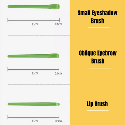 10 Piece Makeup Brush Set | Yellow