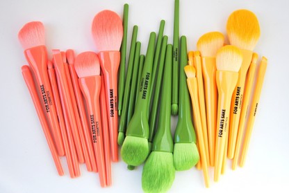 10 Piece Makeup Brush Set | Yellow