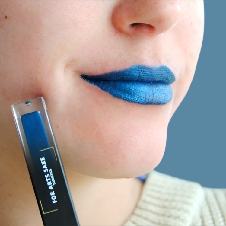 Metallic Blue Liquid Lipstick For Arts Sake Cosmetics